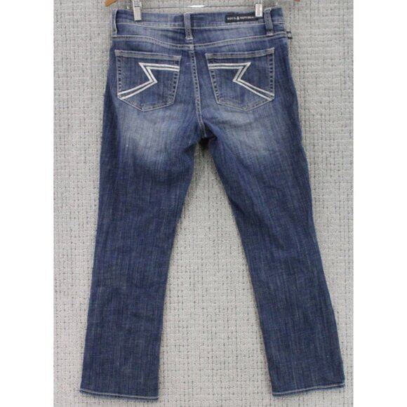 Rock & Republic Jeans Womens Size 10 Blue Denim Medium Washed Straight Fit Y2k - Picture 6 of 8
